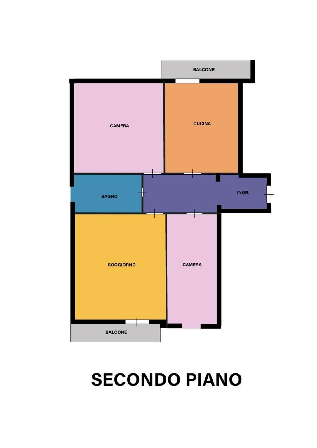 Trilocale via Trieste, Faenza - planimetria 1