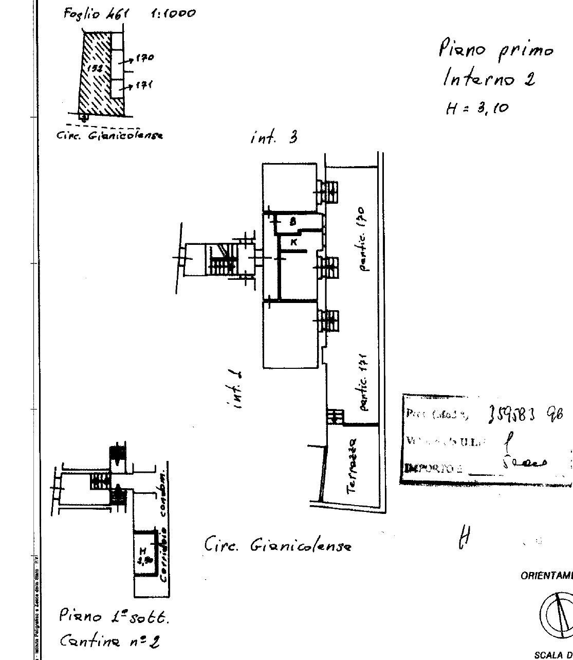 Bilocale Circonvallazione Gianicolense, 190, Roma - planimetria 1