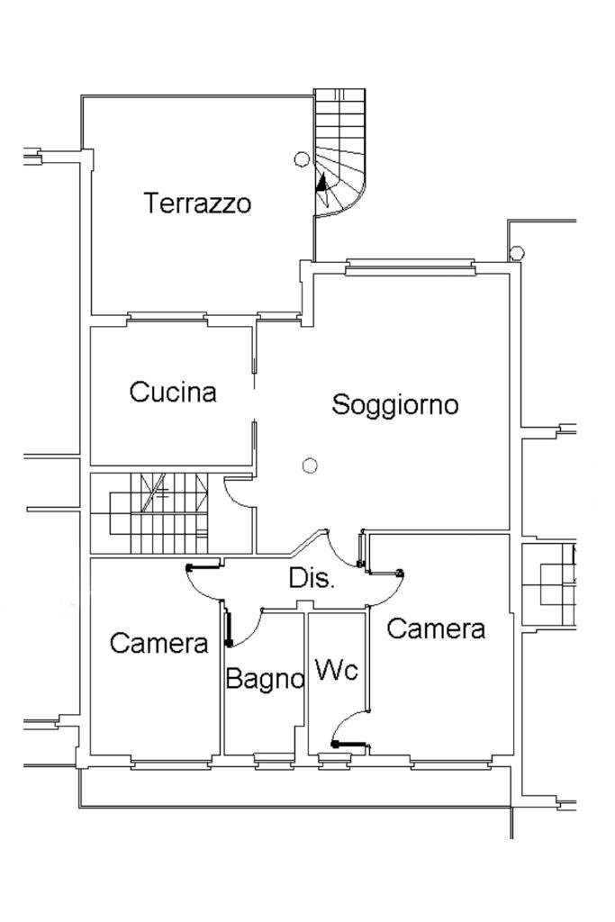 Villa a Schiera Via Costa, San Francesco al Campo - planimetria 1