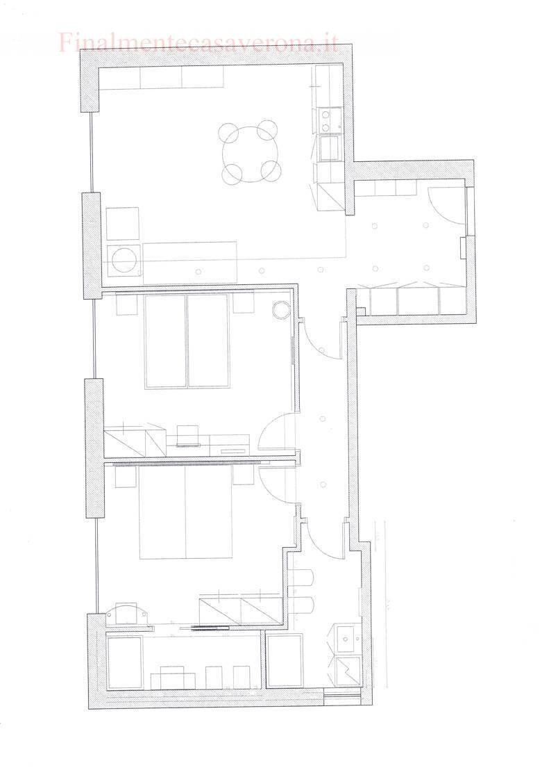 Foto 24 - Trilocale Piazza Renato Simoni
 
333, Verona - planimetria 1