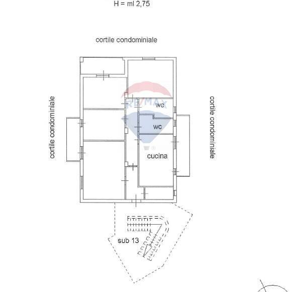 Pianta 2D - Appartamento Viale Luigi Ramondetta, sp 12
 
5, Buccheri - planimetria 1