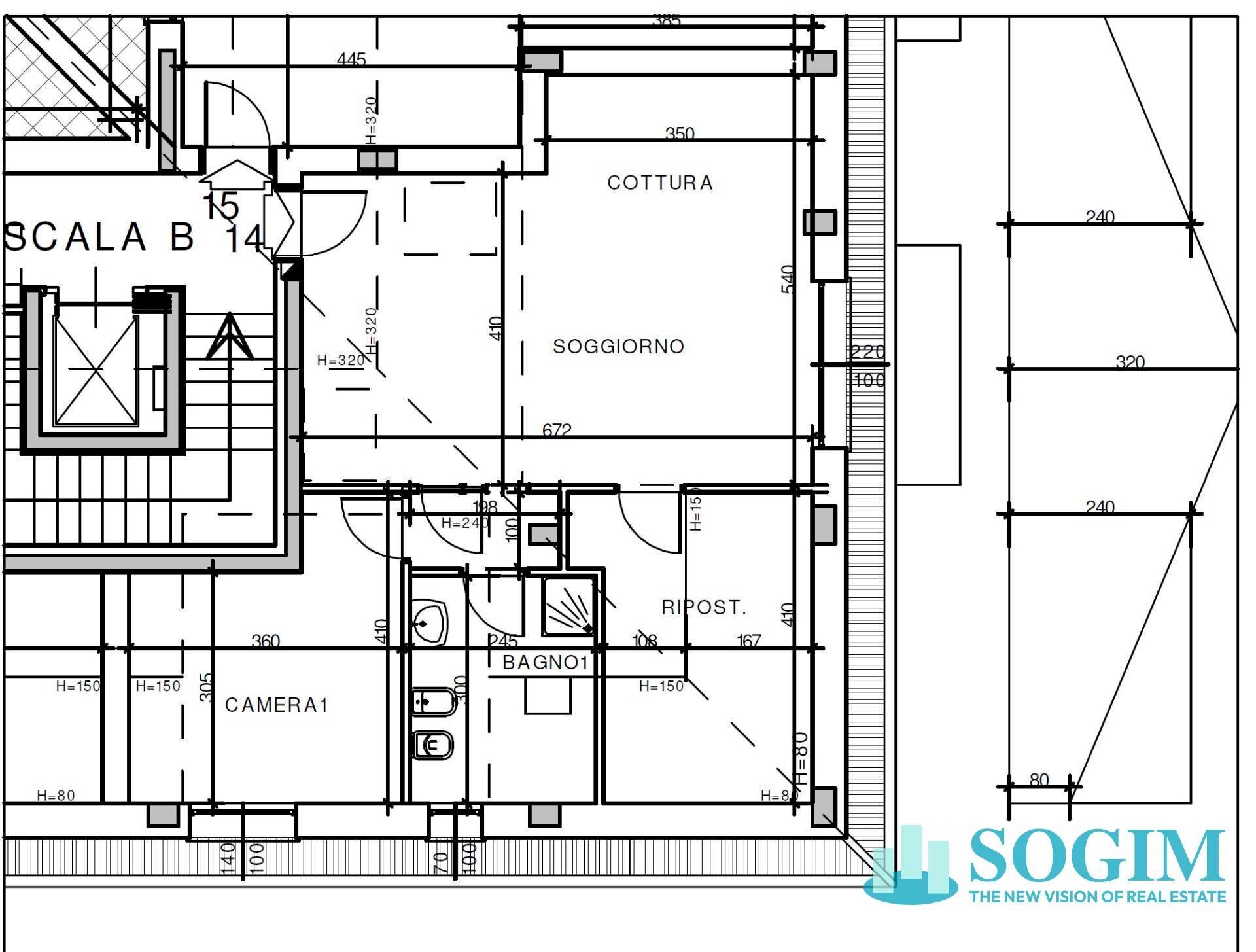 Foto 11 - Two-room apartment Via Manzoni, Villasanta - floor plans 1