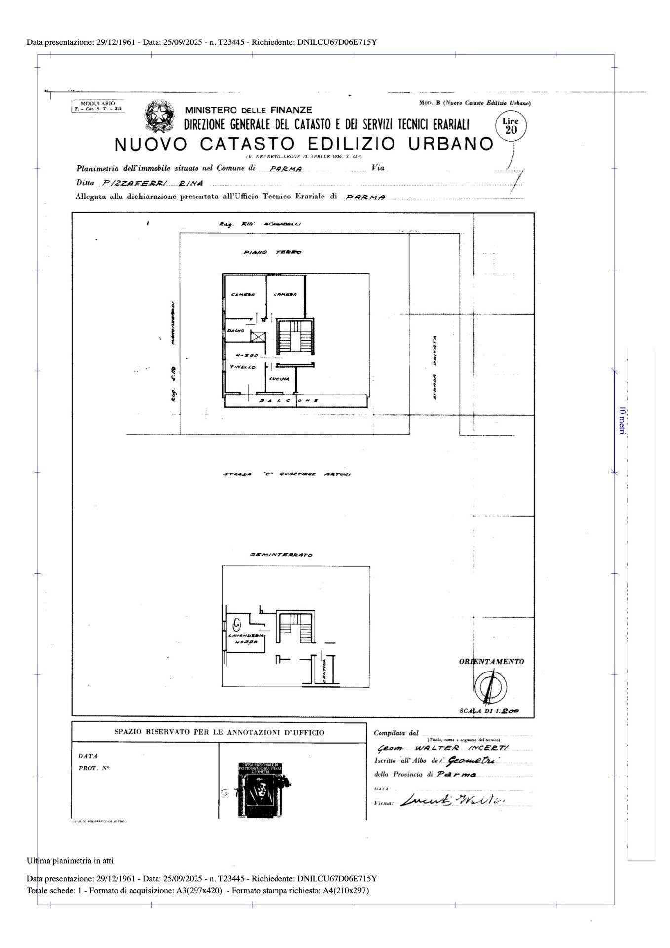 Foto 57 - Trilocale Via Canova
 
10, Parma - planimetria 1