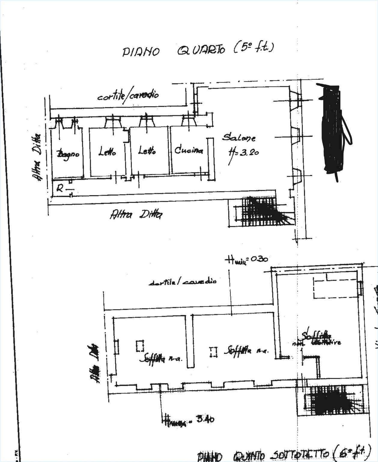 Three-room apartment Torino (neighborhood Centro) - floor plans 1