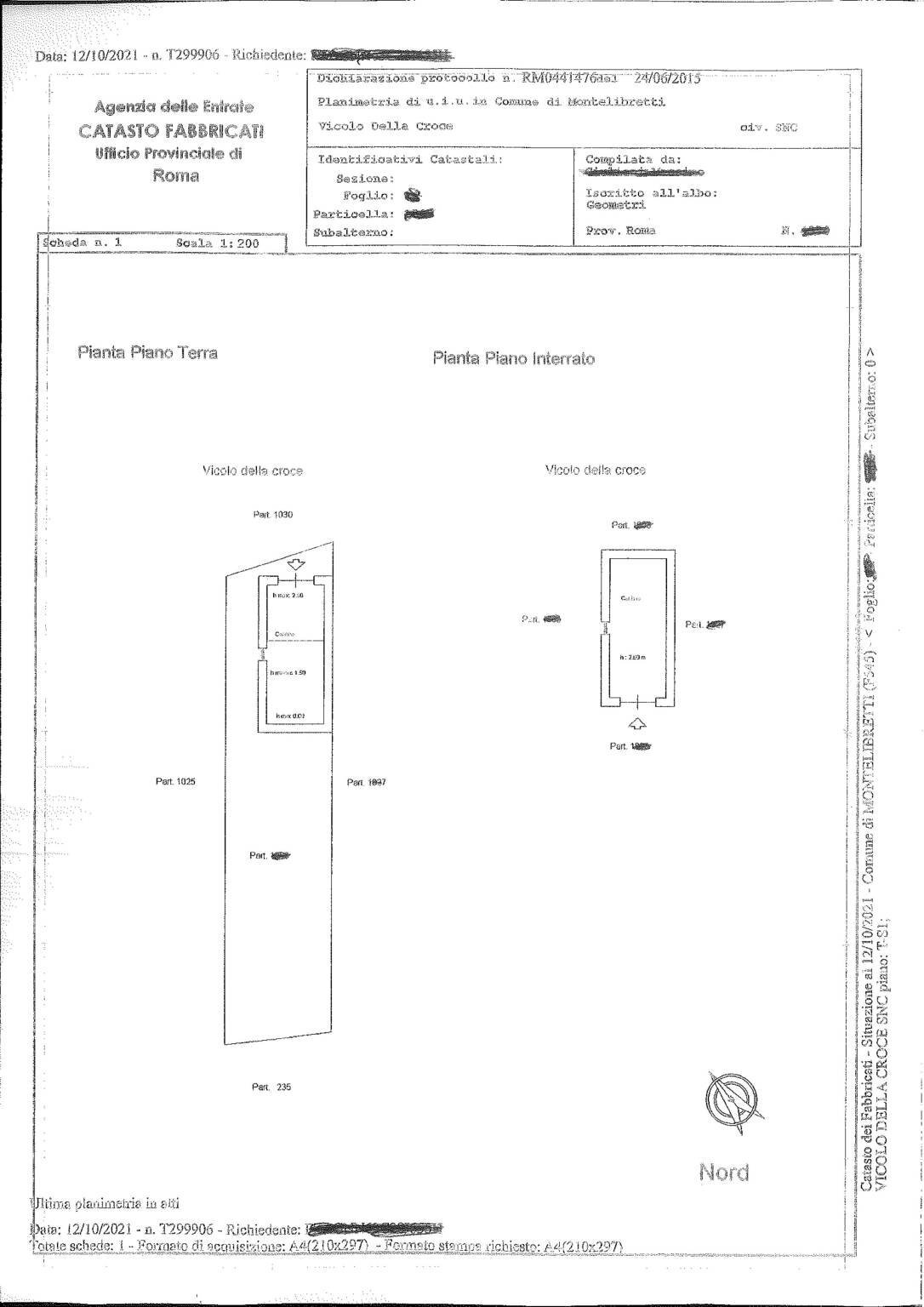 Magazzino vicolo della Croce, 8, Montelibretti - planimetria 1