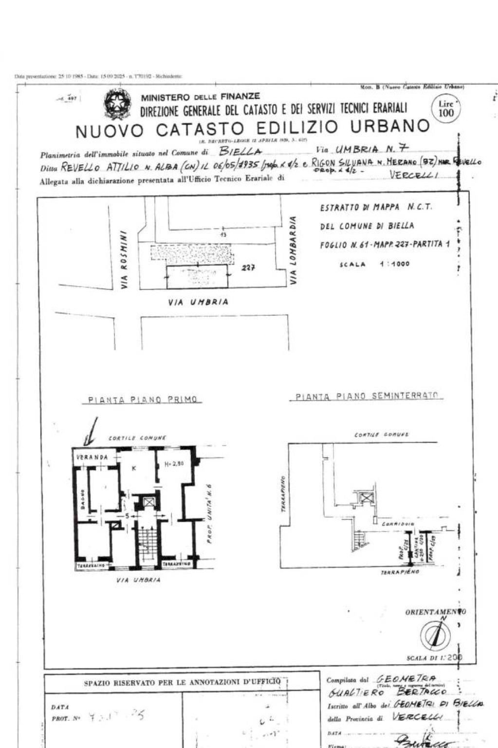 Apartment via Umbria, 7, Biella - floor plans 1