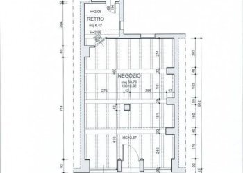 Planimetria - Negozio via San Vitale, Bologna (zona Centro Storico) - foto 4