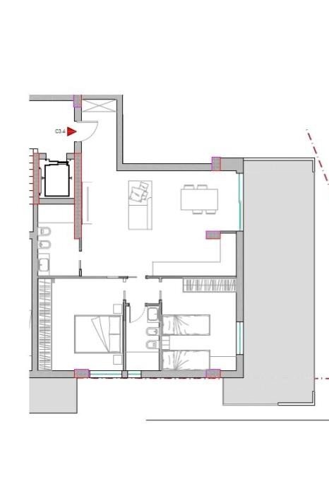 Trilocale via Giuseppe Verdi, 2, Bitonto - planimetria 1