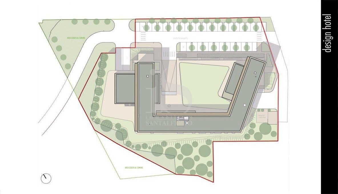 VENDITA TERRENO EDIFICABILE CON PROGETTO APPROVATO - Albergo - Struttura ricettiva STRADA STATALE, Morgex - planimetria 1