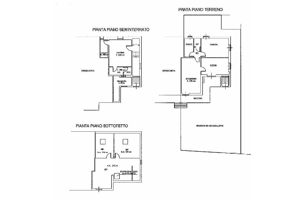 Portion of a house Via G. Parini, Settimo Torinese - floor plans 1