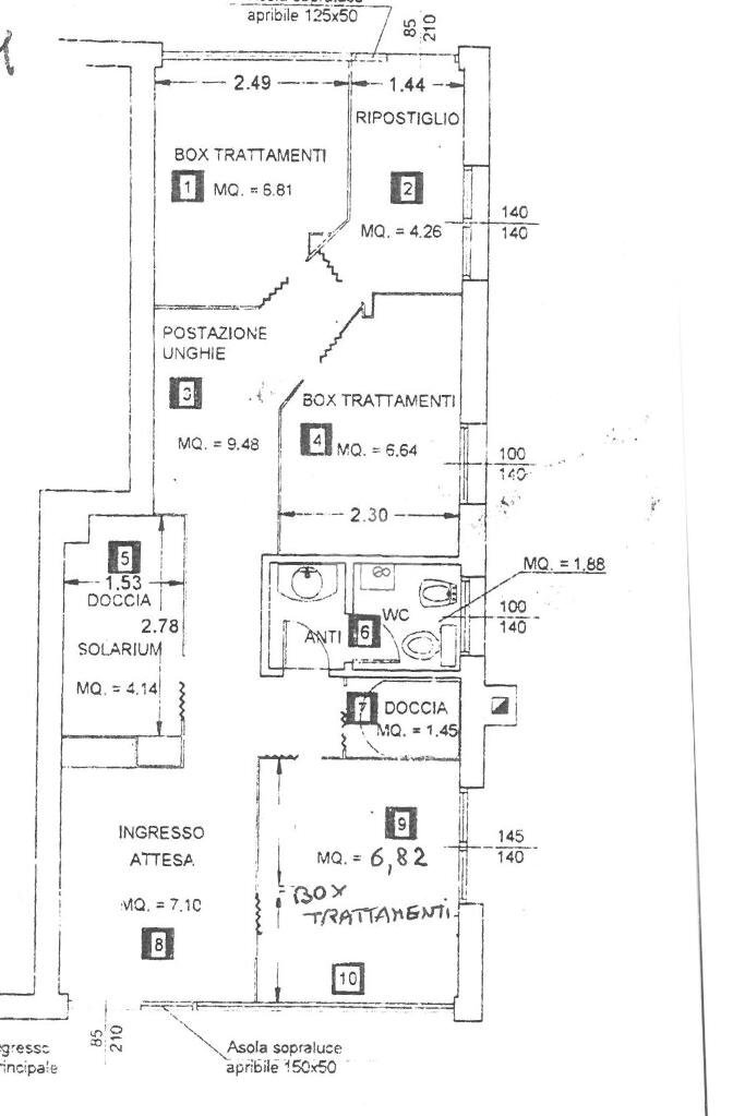Shop Negozio P.zza della repubblica, Monte San Pietro - floor plans 1