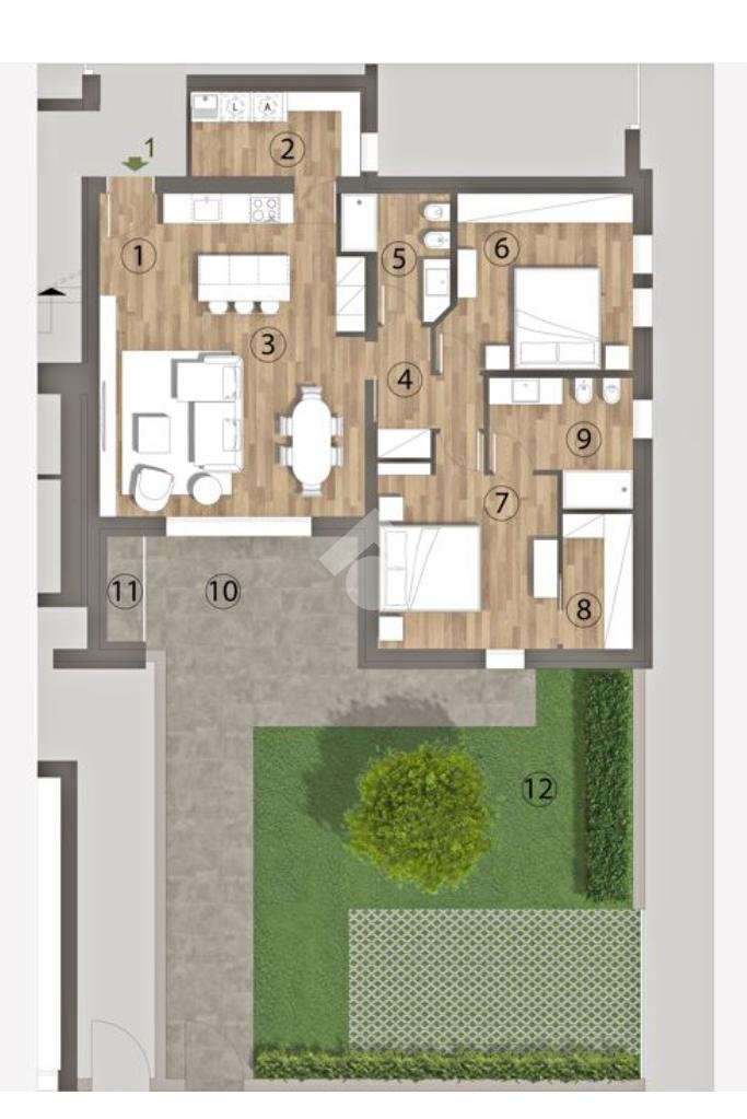 Trilocale Piazzale Libertà, Sorbolo Mezzani - planimetria 1