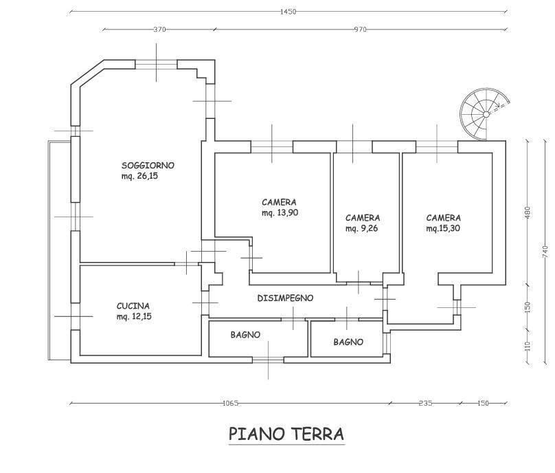 Foto 15 - Appartamento Piazza Giusti, Monsummano Terme - planimetria 1