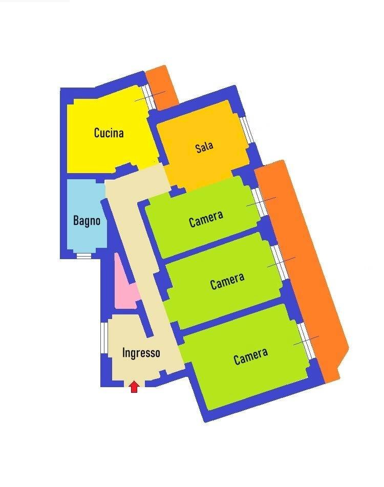 Foto 34 - Appartamento Via Stefano Tubino, Genova - planimetria 1