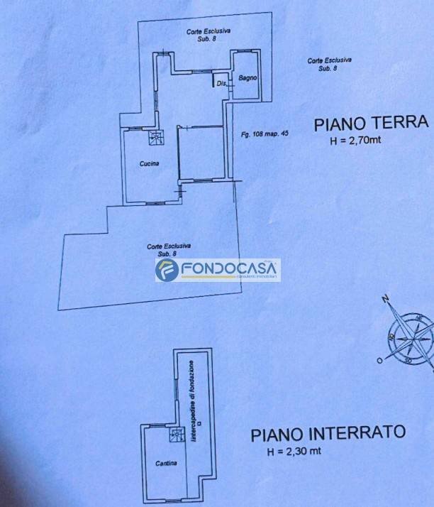 scheda catastale - Casa semi indipendente Via Alteta, Massa - planimetria 1