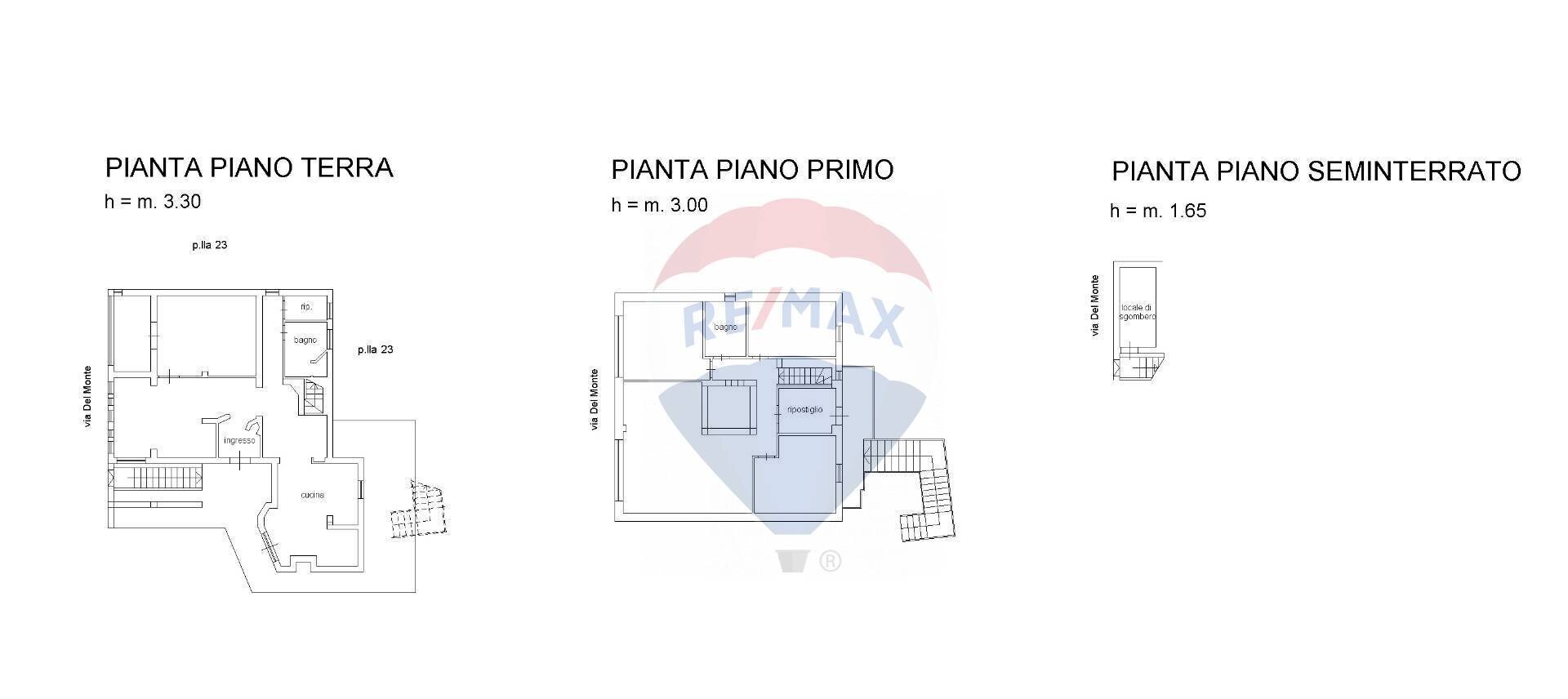 Pianta 2D - Villa via del Monte
 
34, Monreale - planimetria 1