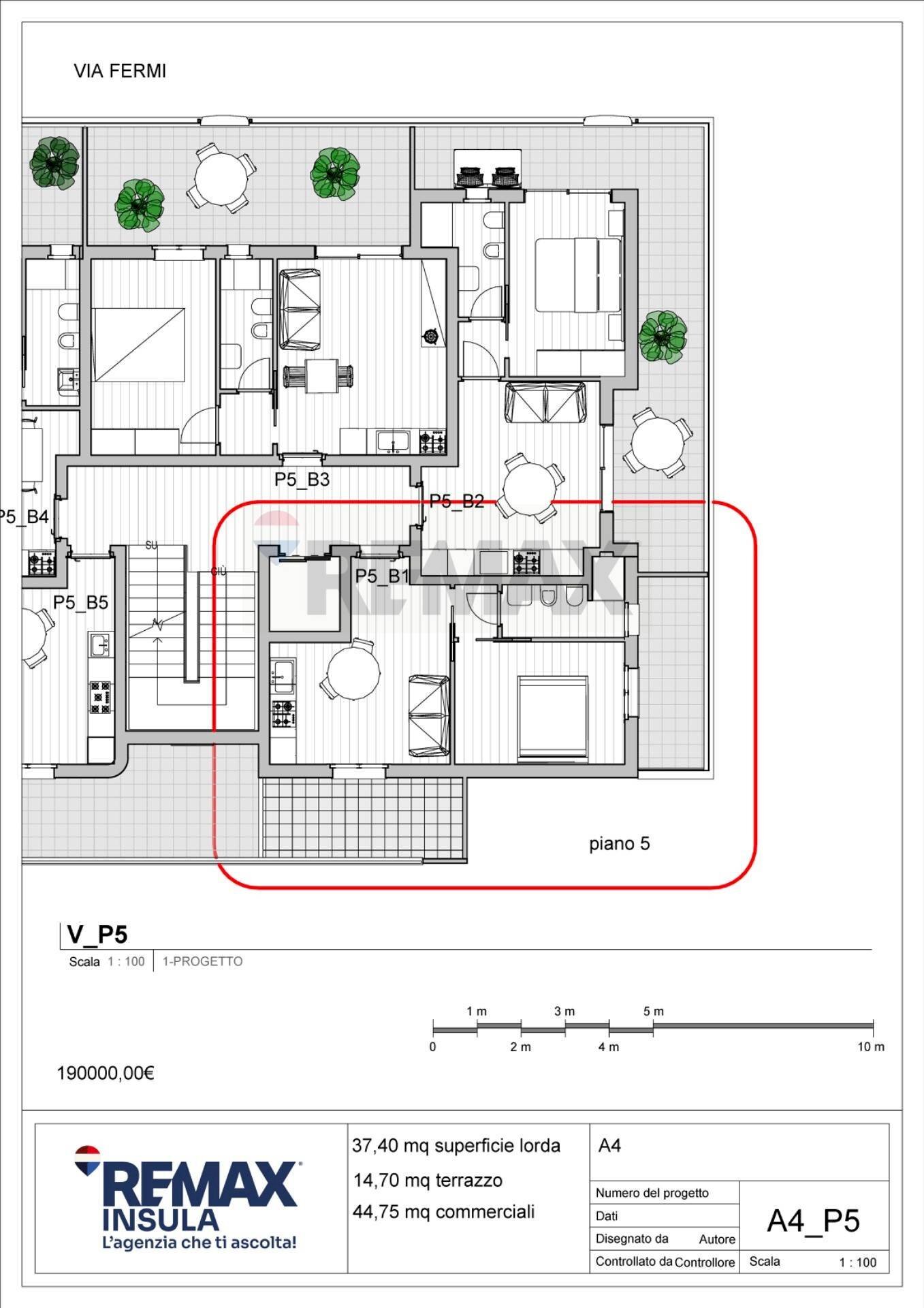 Pianta 2D - Two-room apartment Via Fermi, Alghero - photo 2