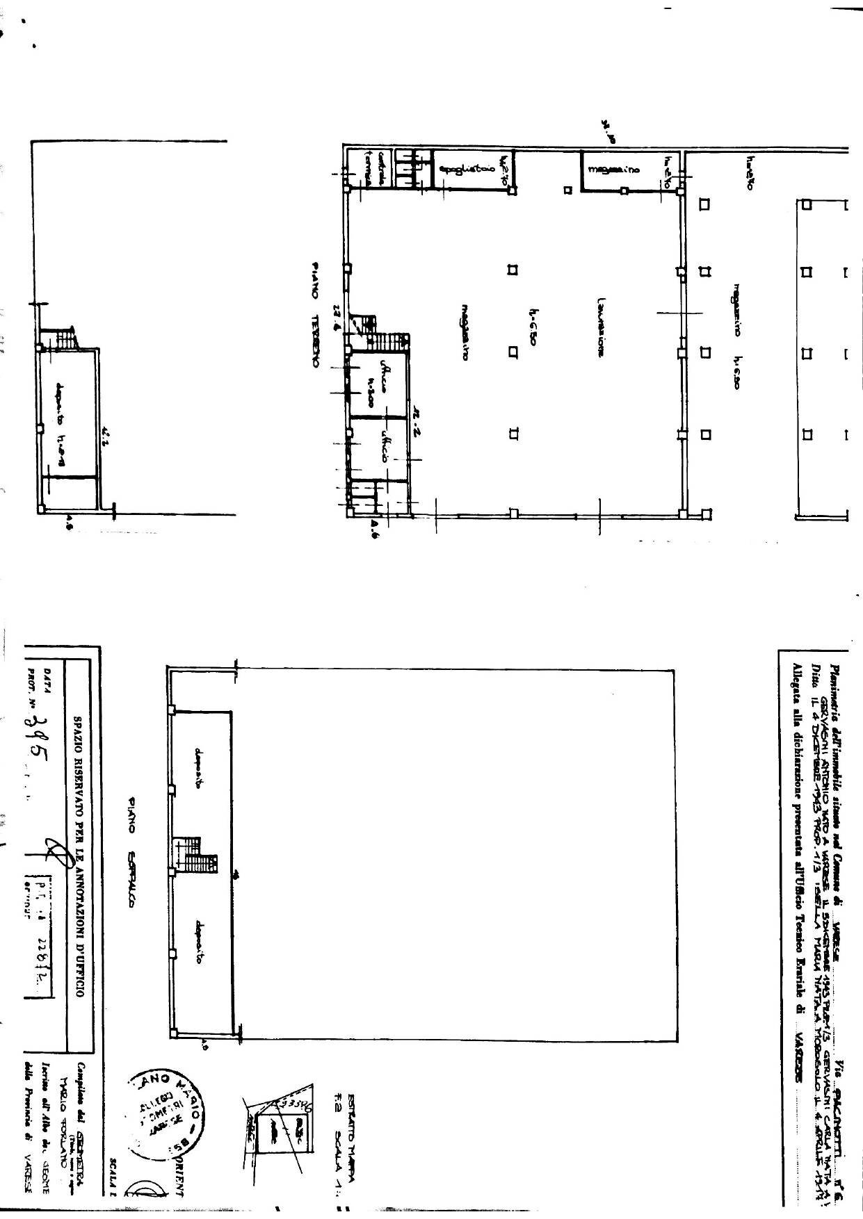 Foto 12 - Capannone VIA ANTONIO PACINOTTI
 
6, Varese - planimetria 1