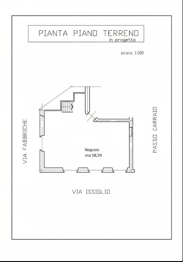 Negozio via Issiglio, 2, Torino - planimetria 1