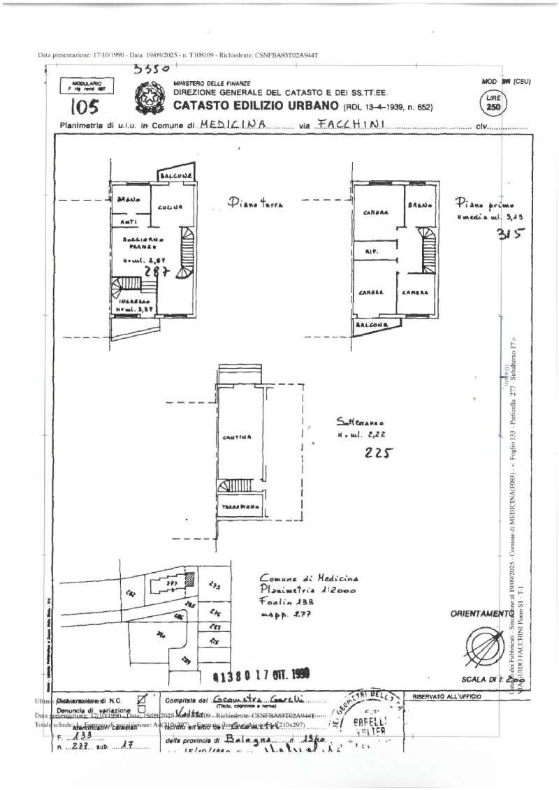 skm_c250i25092414360 - Villa a Schiera via Facchini, Medicina - planimetria 1