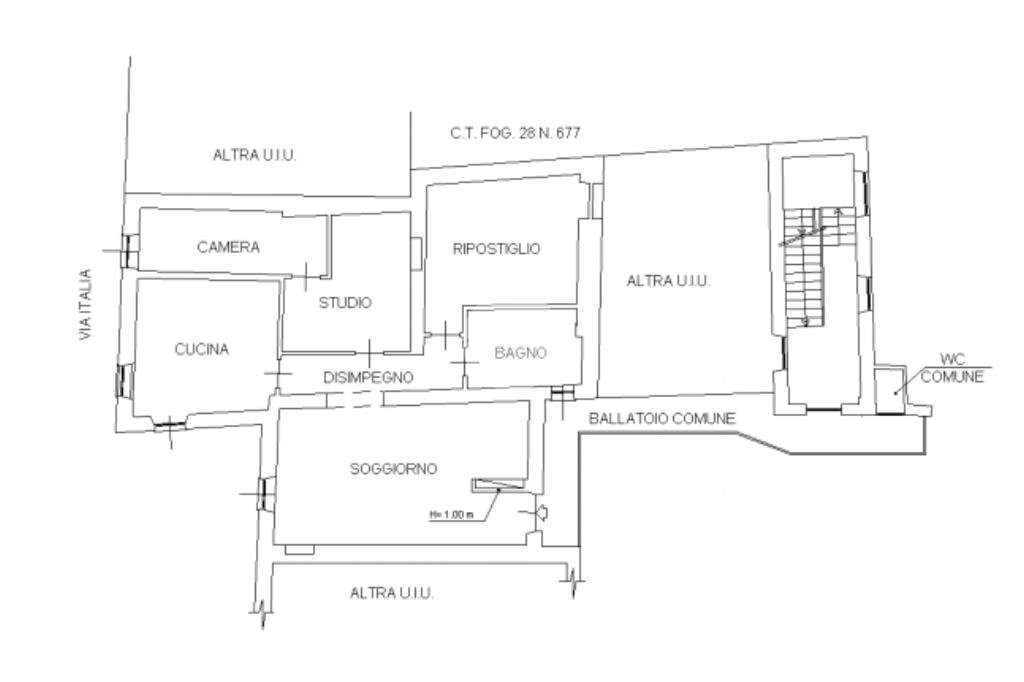 Four-room apartment Via italia, Settimo Torinese - floor plans 1
