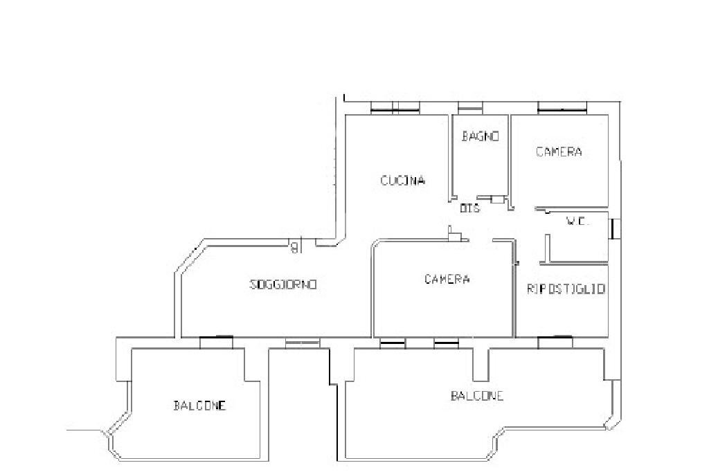 Four-room apartment Via callas, Vignola - floor plans 1