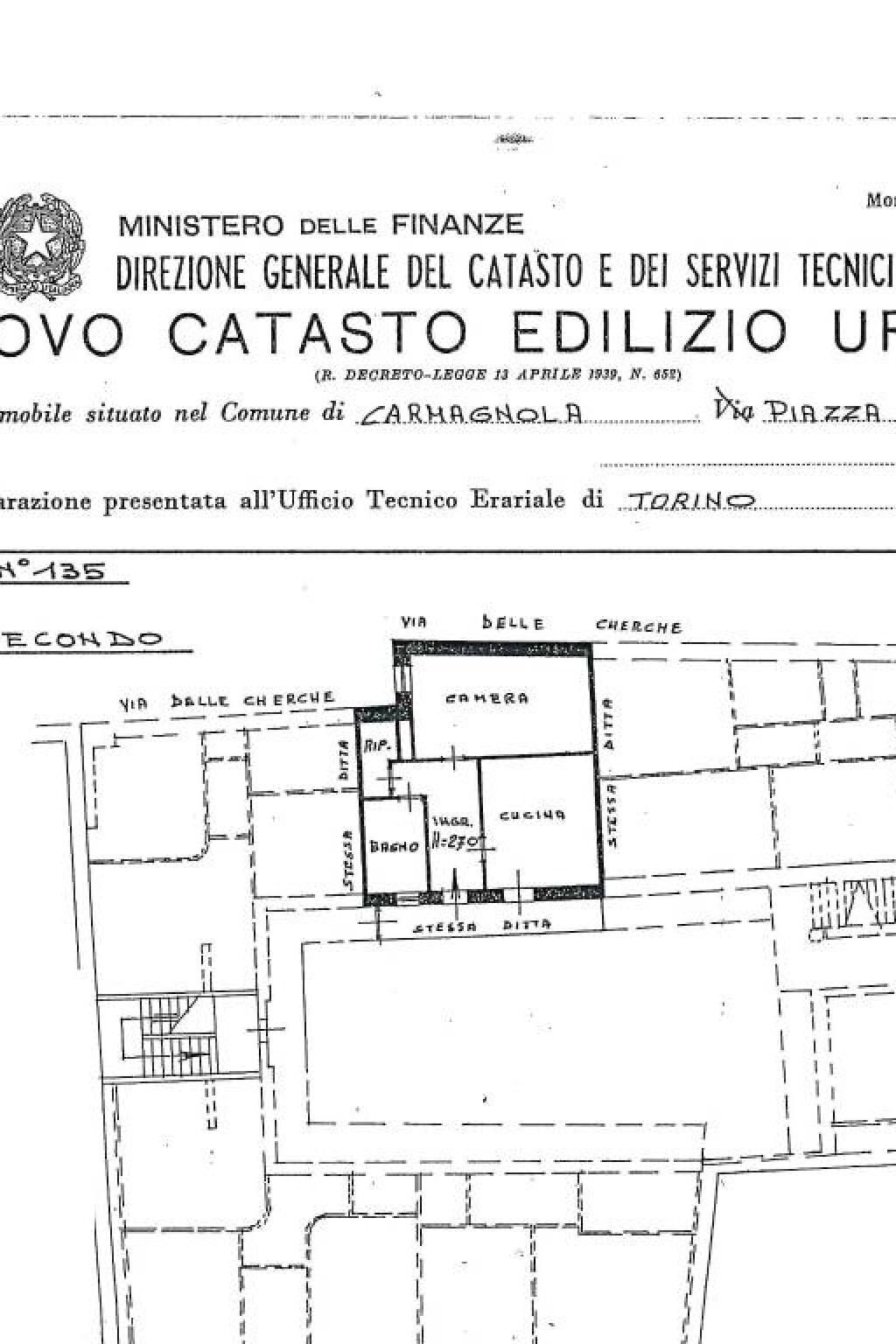 Bilocale piazza Sant'Agostino, 16, Carmagnola - planimetria 1