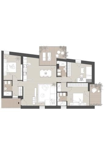 Quadrilocale via Trasimeno, 86/10, Milano - planimetria 1