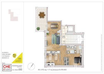 Planimetria - Trilocale via Pasquale Besenghi, 23, Trieste - foto 2