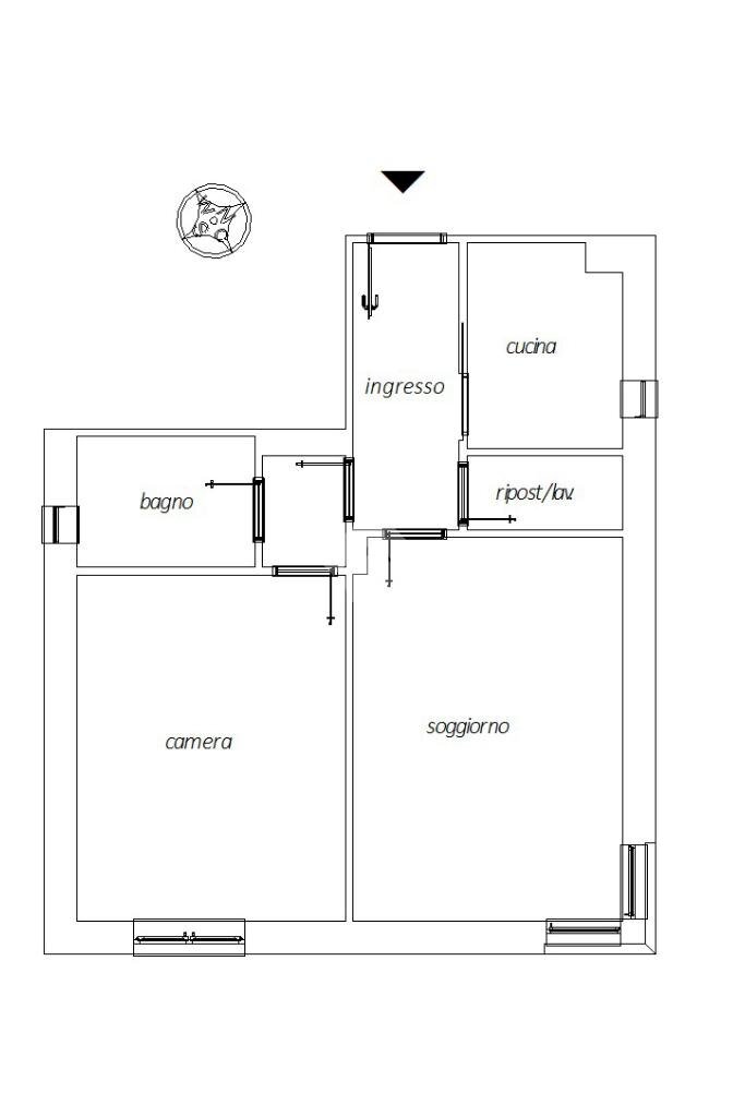 Bilocale Seconda strada torre, Pioltello - planimetria 1