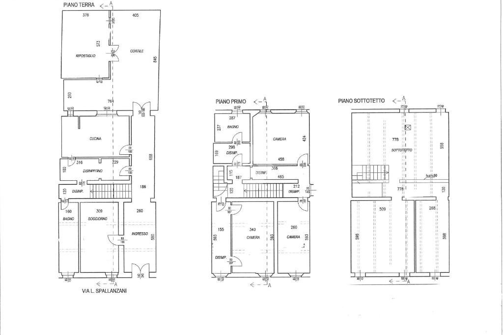 Casa semi indipendente Via L. Spallanzani, Guastalla - planimetria 1
