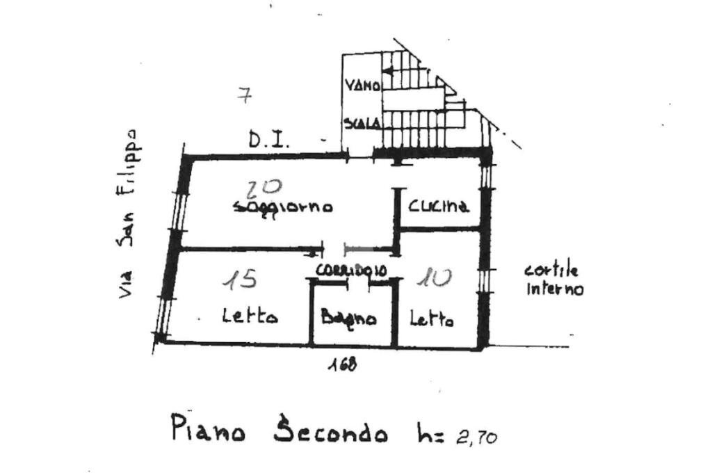 Three-room apartment Via San Filippo, Reggio nell'Emilia - floor plans 1