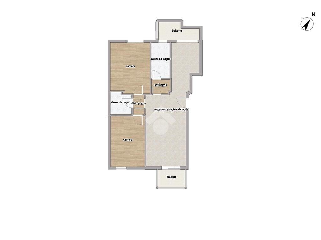 Trilocale Via Viterbo, Milano - planimetria 1