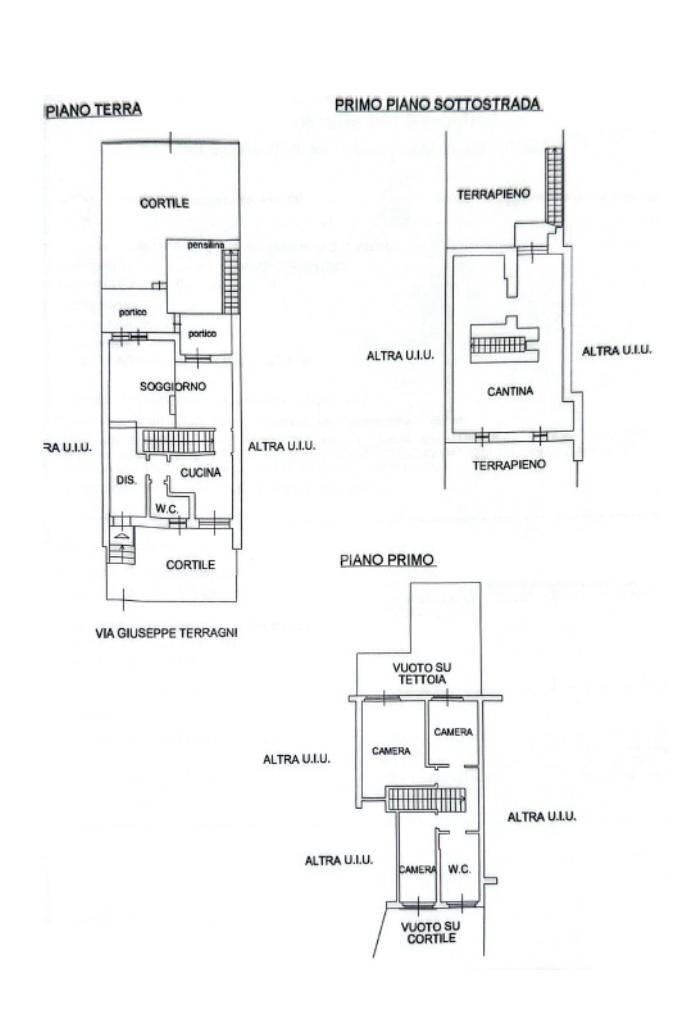 Terraced Villa Via Giuseppe Terragni, Milano - floor plans 1