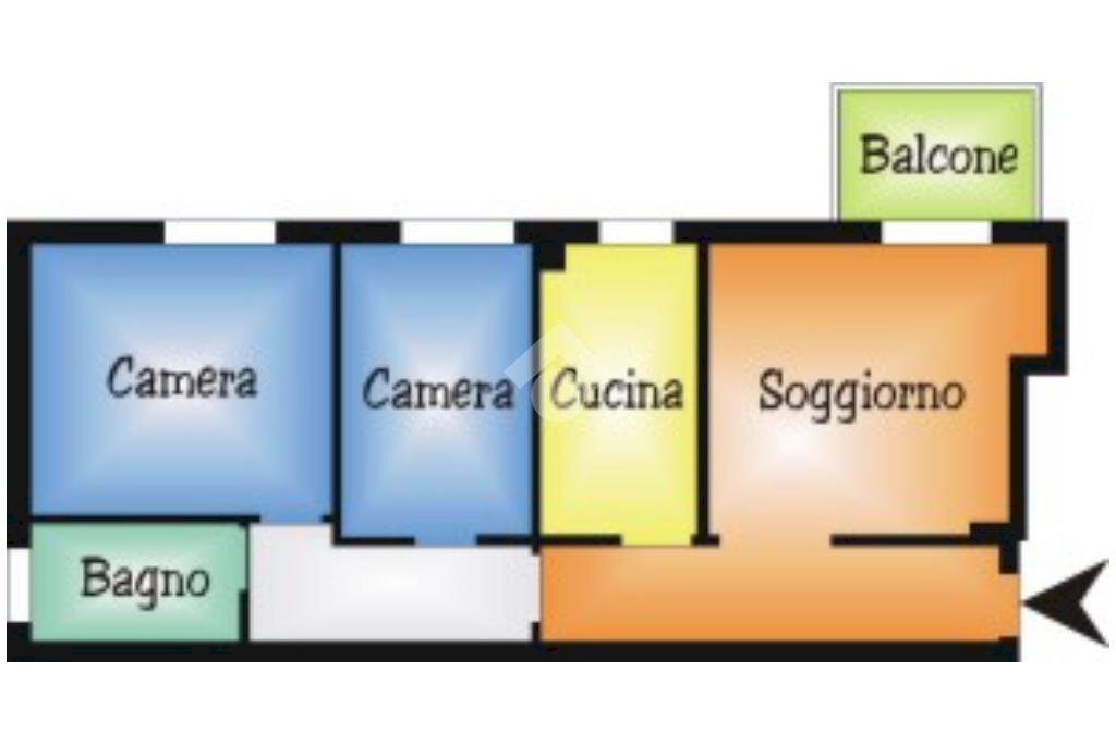 Three-room apartment Viale Leonardo da Vinci, Trezzano sul Naviglio - floor plans 1