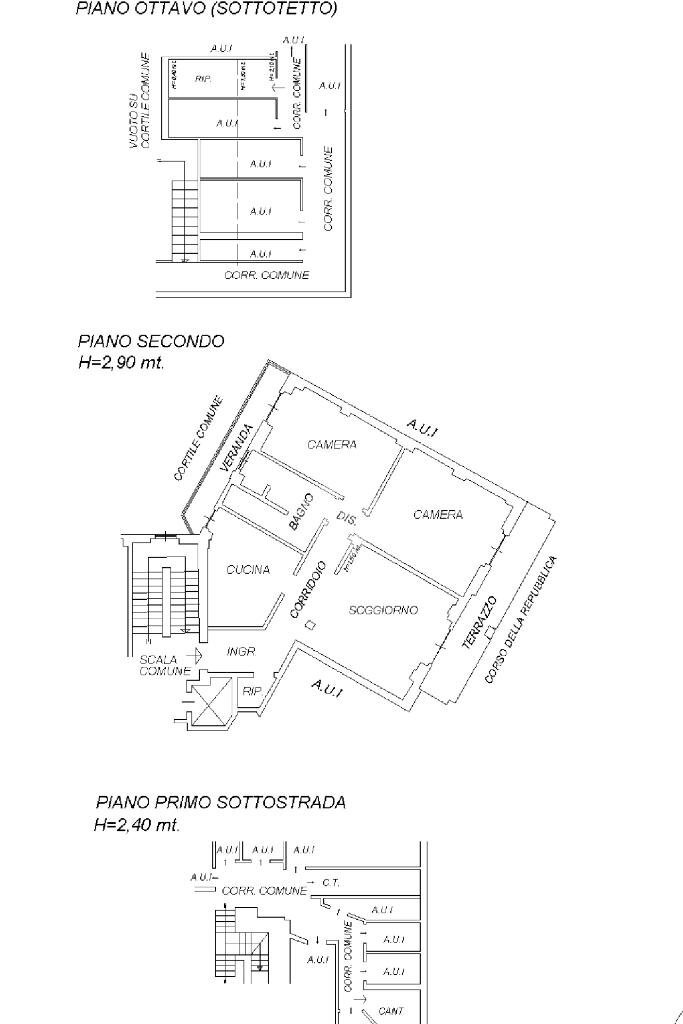 Quadrilocale Via Leonardo Da Vinci, Tortona - planimetria 1