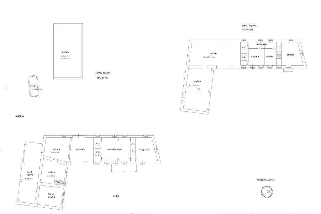 Semi-detached house Strada Giarette, Moncalvo - floor plans 1