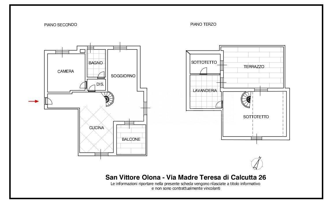 Foto 25 - Trilocale Via Madre Teresa di Calcutta
 
26, San Vittore Olona - planimetria 1