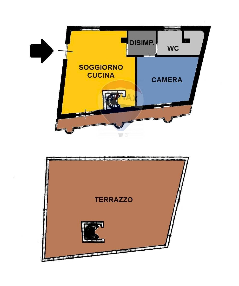 Pianta 2D - Bilocale Via San Rocco
 
172, Marano di Napoli - planimetria 1