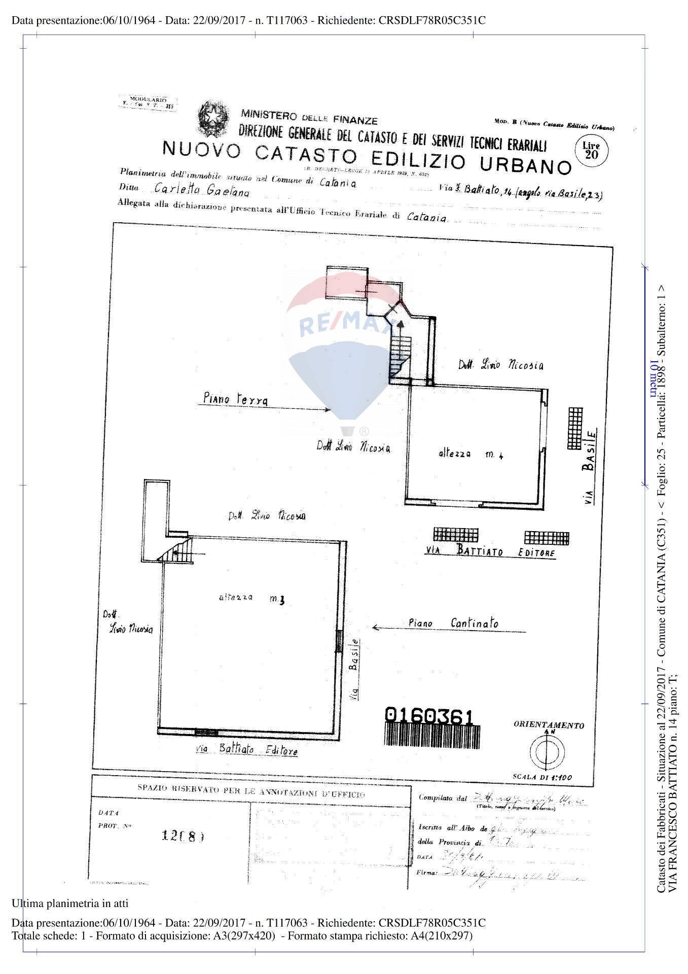 Pianta 2D - Negozio Via Francesco Battiato
 
14, Catania - planimetria 1