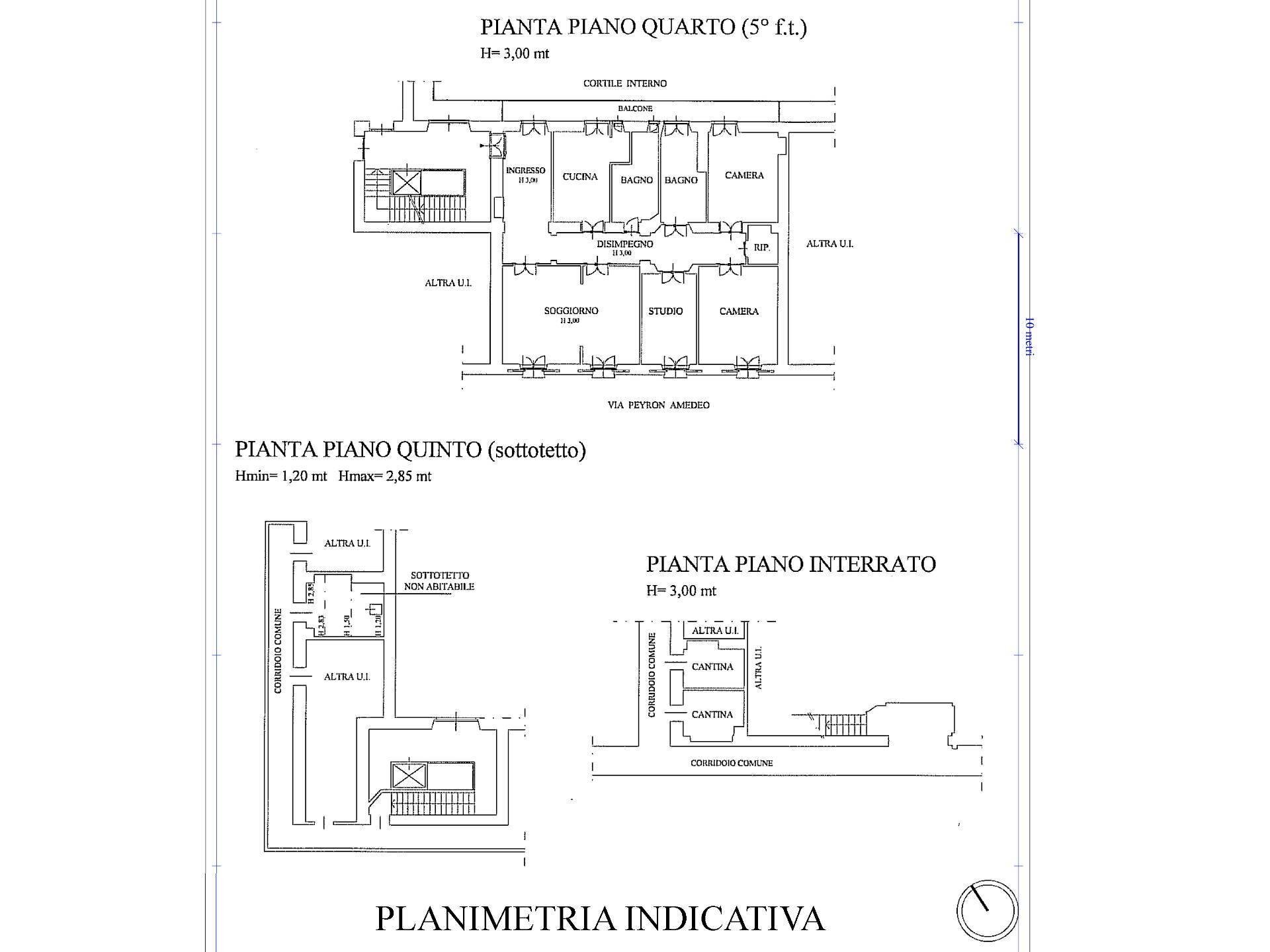 Foto 37 - Appartamento Via Amedeo Peyron, Torino - planimetria 1
