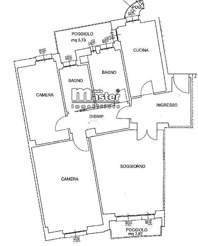 Foto 6 - Quadrilocale Piazza Vittoria, Treviso - planimetria 1