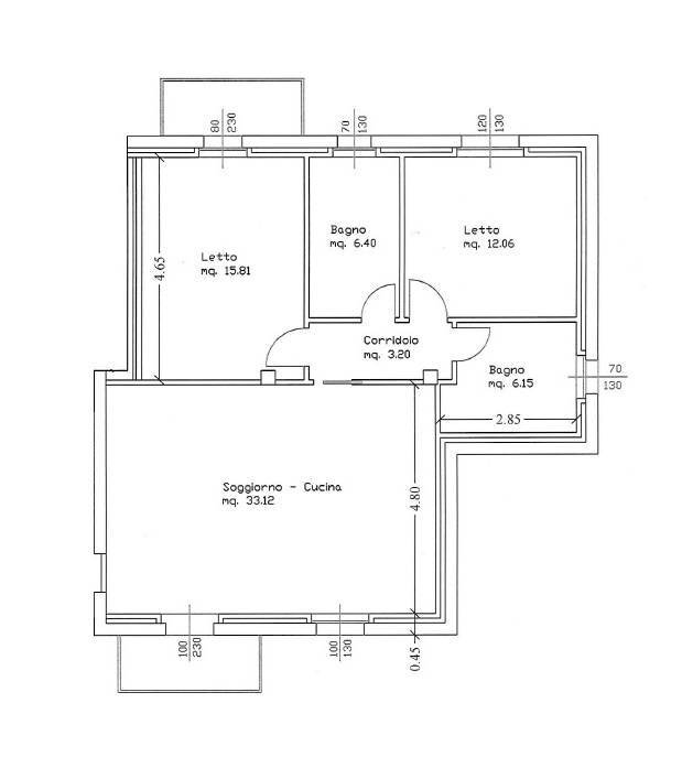 Foto 8 - Trilocale Via I Maggio, Gossolengo - planimetria 1
