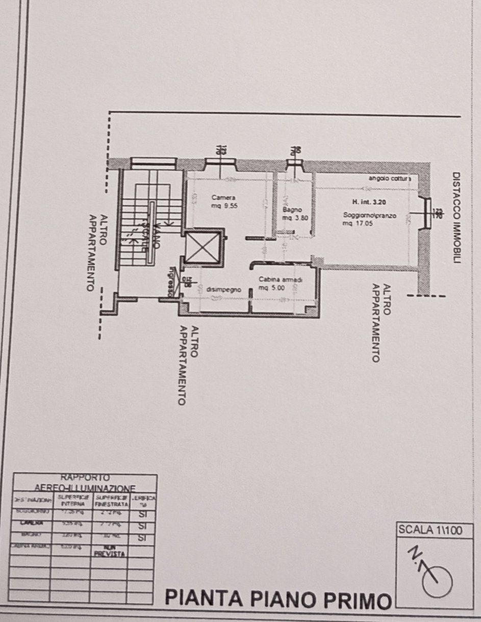 Trilocale via Fratelli Rosselli, Camogli - planimetria 1