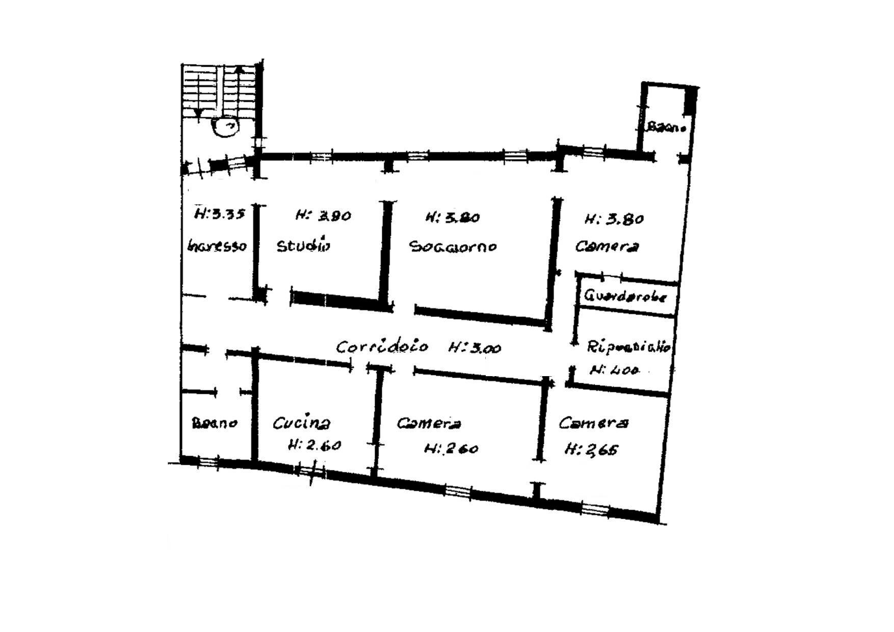 Appartamento Bologna (zona Centro Storico) - planimetria 1