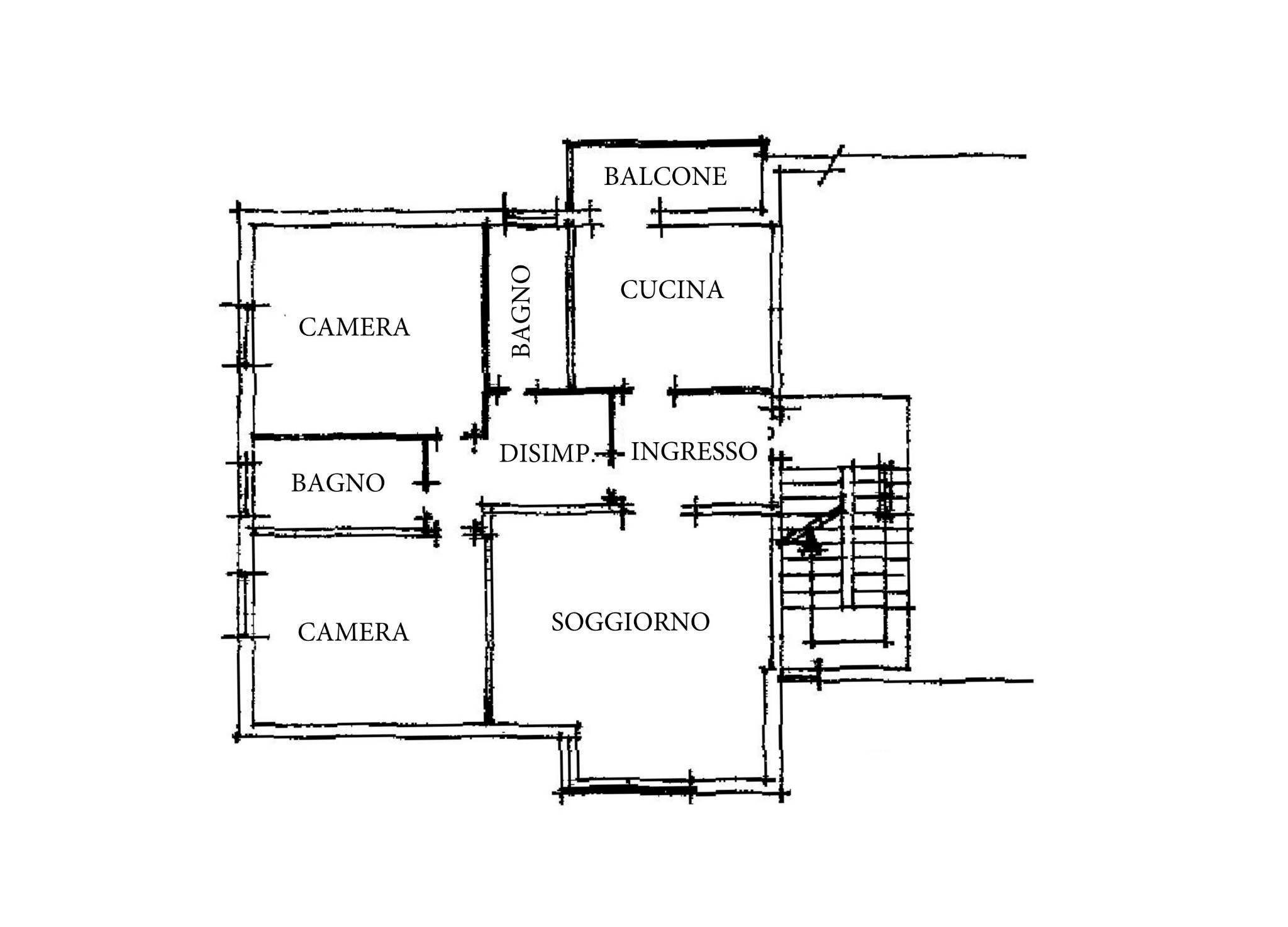 Quadrilocale via Pier Fortunato Calvi, Bologna (zona Borgo Panigale) - planimetria 1