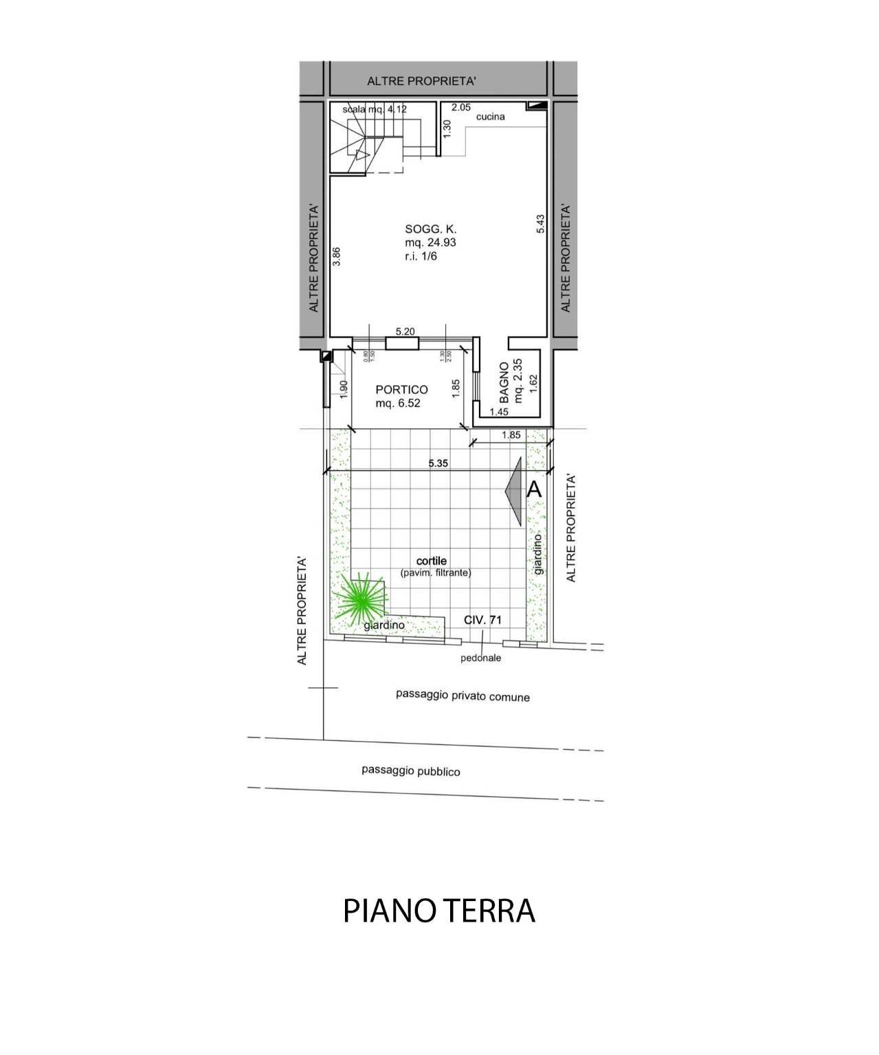 Villa a Schiera viale Alessandro Manzoni, Ravenna - planimetria 1