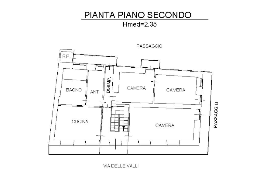 Appartamento Via delle valli, Monastero di Lanzo - planimetria 1