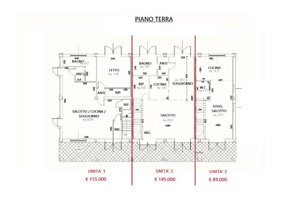 Porzione di casa Via Ferrara, Poggio Renatico - planimetria 1