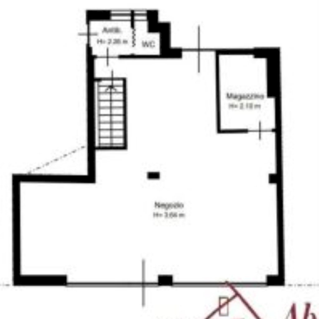 Negozio Via Armando Diaz, 16, Alba - planimetria 1